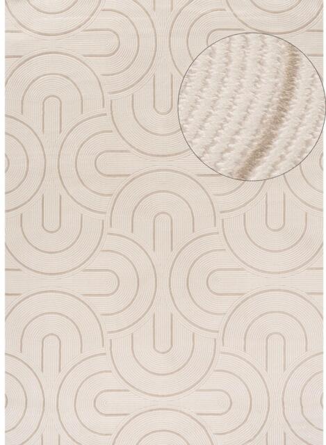 Carmel Cream-Beige Geometric Rug - 6070 - image 1