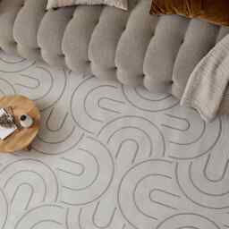 Carmel Cream-Beige Geometric Rug - 6070 - thumbnail 6