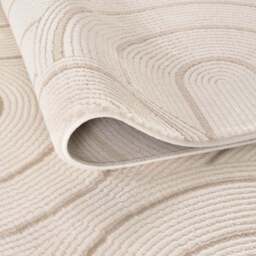 Carmel Cream-Beige Geometric Rug - 6070 - thumbnail 3