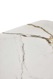 Imperia White Ceramic Marble Effect Rectangular Dining Table - thumbnail 6