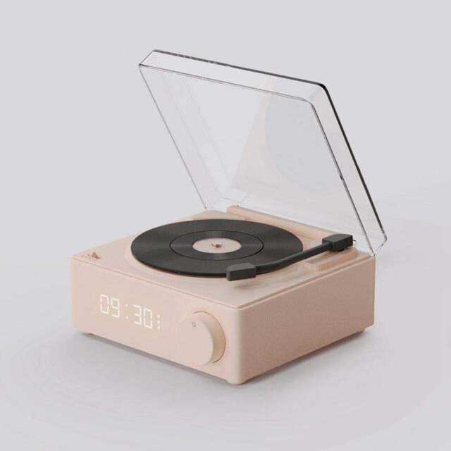 Retro Vinyl Wireless Bluetooth Speaker - Pink
