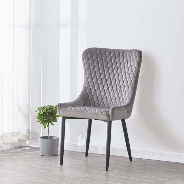 Barclay LUX velvet chair - Grey
