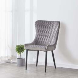 Barclay LUX velvet chair - Grey