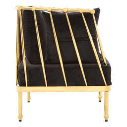 Novo Chair With Gold Finish Tapered Arms - thumbnail 4