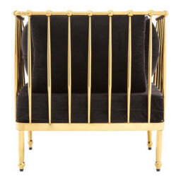 Novo Chair With Gold Finish Tapered Arms - thumbnail 5