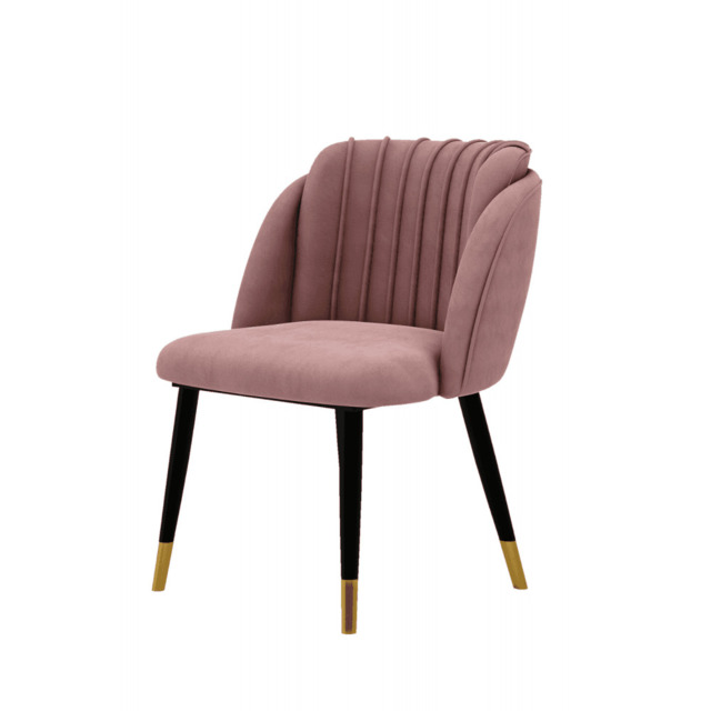 Milano velvet dining chair - Pink / Single