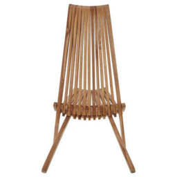 Manado Natural Teak Wood High Back Lounge Chair - thumbnail 4