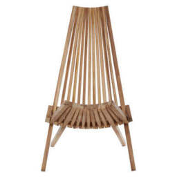 Manado Natural Teak Wood High Back Lounge Chair - thumbnail 2