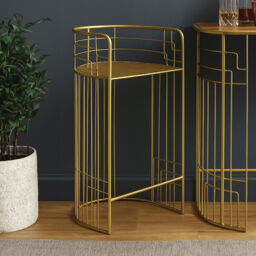 Gold Finish Bar Chair - Rabia