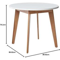 Round Nordic Table – White - thumbnail 2