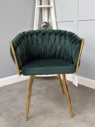 Roma Knot Dining Chair - Green - thumbnail 2