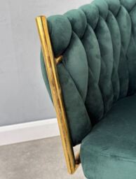 Roma Knot Dining Chair - Green - thumbnail 4