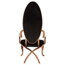 Novara Black Velvet And Rose Gold Baroque Chair - thumbnail 4