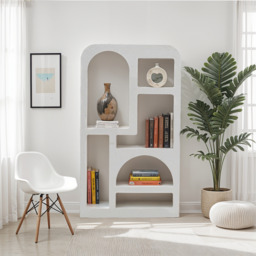 Udaipur Tall Geometric Bookcase - thumbnail 1