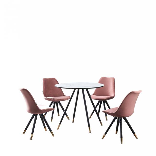 Sofia Dorchester LUX Dining Set - Pink / White