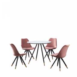 Sofia Dorchester LUX Dining Set - Pink / White