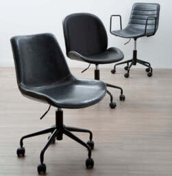 Clinton Black Home Office Chair - thumbnail 2