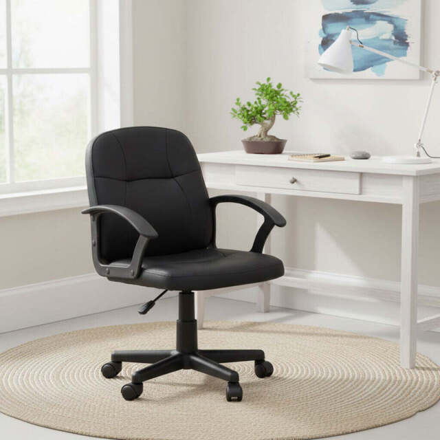 Black Small Home Office Chair - Brent - image 1