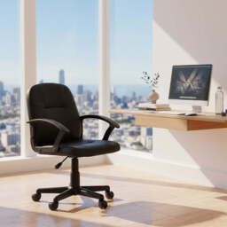 Black Small Home Office Chair - Brent - thumbnail 3