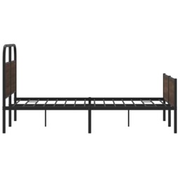 Bed Frame without Mattress 120x190 cm Brown Oak Engineered Wood - thumbnail 6