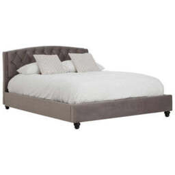 Grey Velvet King Bed - Josephine - thumbnail 2