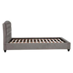 Grey Velvet King Bed - Josephine - thumbnail 6