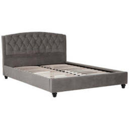 Grey Velvet King Bed - Josephine - thumbnail 5