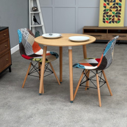 Patchwork Halo Dining Table Set - Set of 2 Patchwork Retro Tower Chairs & a Halo Dining Table - thumbnail 1