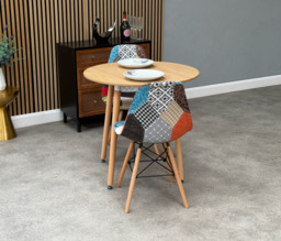 Patchwork Halo Dining Table Set - Set of 2 Patchwork Retro Tower Chairs & a Halo Dining Table - thumbnail 2