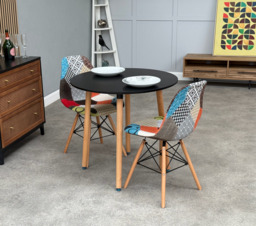 Patchwork Halo Dining Table Set - Set of 2 Patchwork Retro Tower Chairs & a Halo Dining Table - thumbnail 3