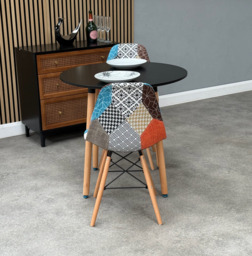 Patchwork Halo Dining Table Set - Set of 2 Patchwork Retro Tower Chairs & a Halo Dining Table - thumbnail 4