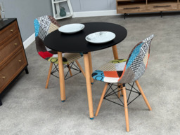 Patchwork Halo Dining Table Set - Set of 2 Patchwork Retro Tower Chairs & a Halo Dining Table - thumbnail 5