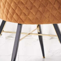 Vittorio Duke Oak LUX Dining Set with 6 Tan Velvet Chairs - thumbnail 6