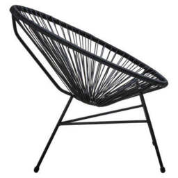 Black Rattan 3 Piece Patio Set - Miami - thumbnail 4
