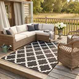 Ecology Outdoor Rug Black - 400B - thumbnail 2