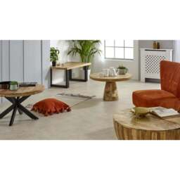 Merlin Mango Wooden Round Coffee Table Mushroom Style - thumbnail 5