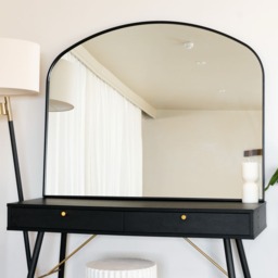 Yoko - Black Metal Gentle Arch Mirror - 95cm x 120cm - thumbnail 1
