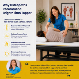 Brightr® Titan Mattress Topper - Firm & Medium Firm - 5 cm Reversible - Enhanced Back & Hip Support for Soft Mattresses - EU King 160x200cm - thumbnail 4