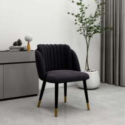 Milano Toga Extendable Dining Set - a White Extendable Dining Table & 4 Dining Chairs with Gold End Caps - thumbnail 6