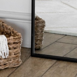 Yoko - Full Length Black Metal Gentle Arch Mirror - 180cm x 90cm - thumbnail 2