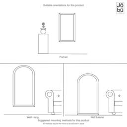 Yoko - Full Length Black Metal Gentle Arch Mirror - 180cm x 90cm - thumbnail 6