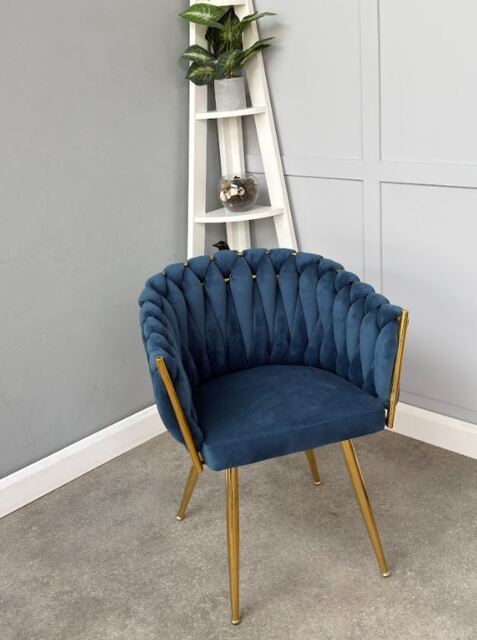 Roma Knot Dining Chair - Blue - image 1