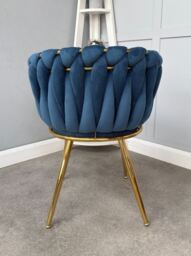 Roma Knot Dining Chair - Blue - thumbnail 3