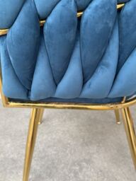 Roma Knot Dining Chair - Blue - thumbnail 5