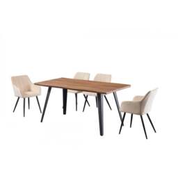 Camden Rocco LUX Dining Set - cream / Oak