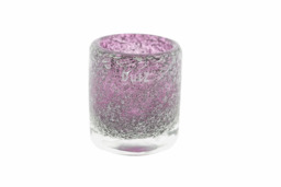 CYLINDER Candleholder GALAXY - FUCHSIA BUBBLES / H10 x D9cm