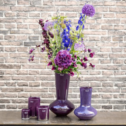 Vase Glass LOFLO - PLUM - H25 D19 cm - thumbnail 3