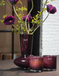 Vase Glass LOFLO - PLUM - H25 D19 cm - thumbnail 6