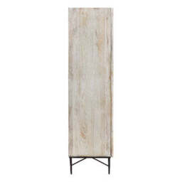 Grey Wash Elm Wood Wardrobe - Kyra - thumbnail 3