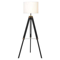 Tripod Floor Lamp with Black Base - Malvern - thumbnail 2